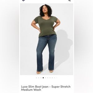 Torrid luxe slim boot jean super stretch